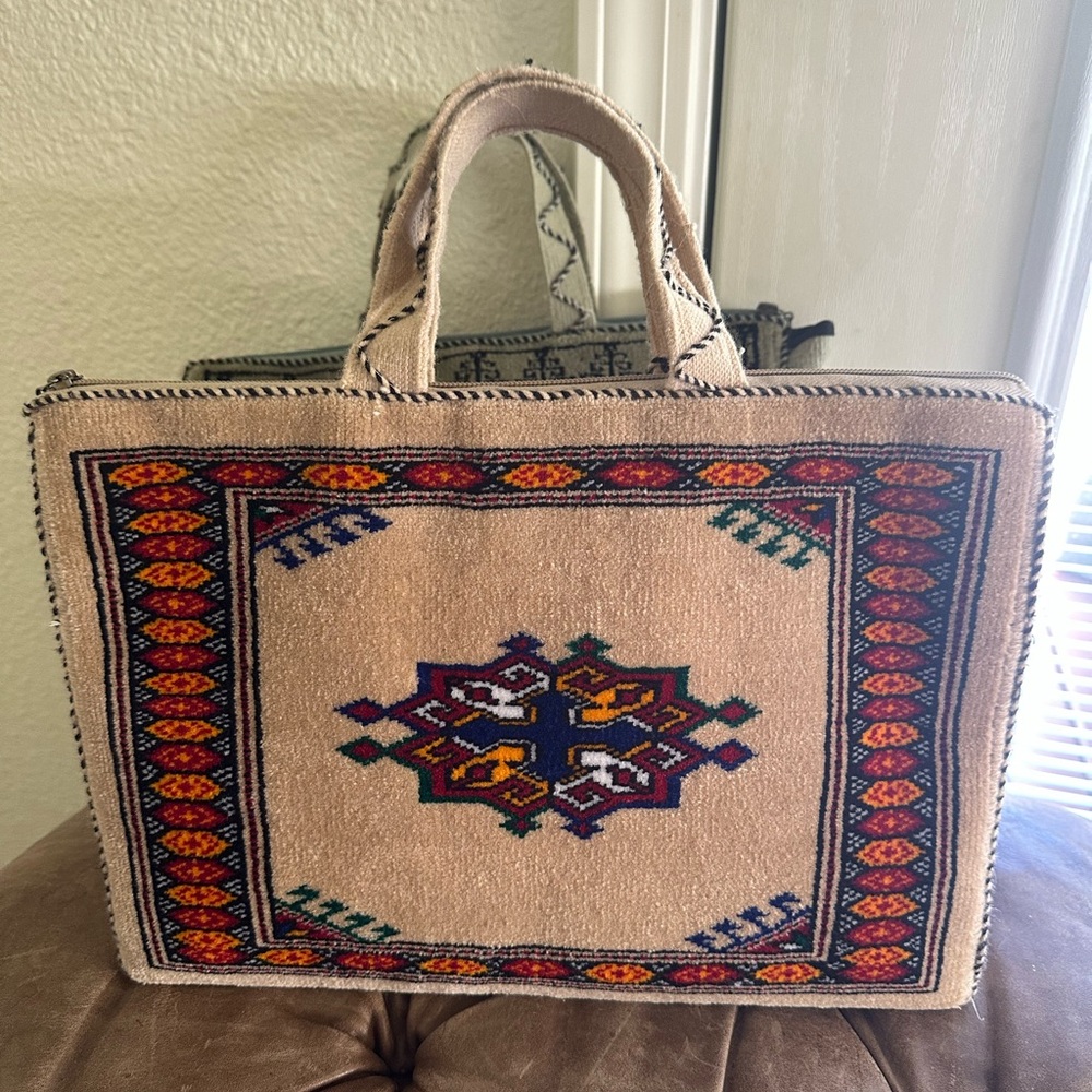 Turkmen national custom made hand bag